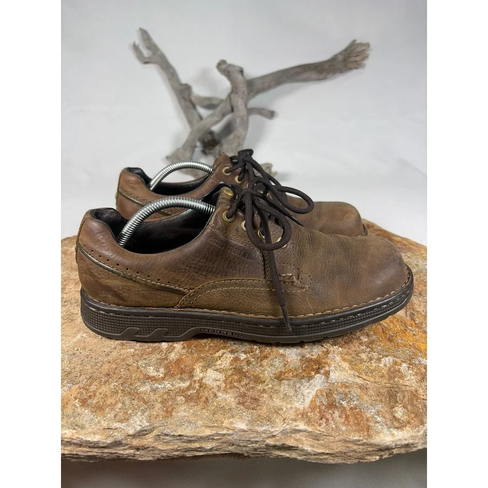 Merrell World Legend Oxford Shoes Mens 10.5 Dark Earth Brown Leather J45097
